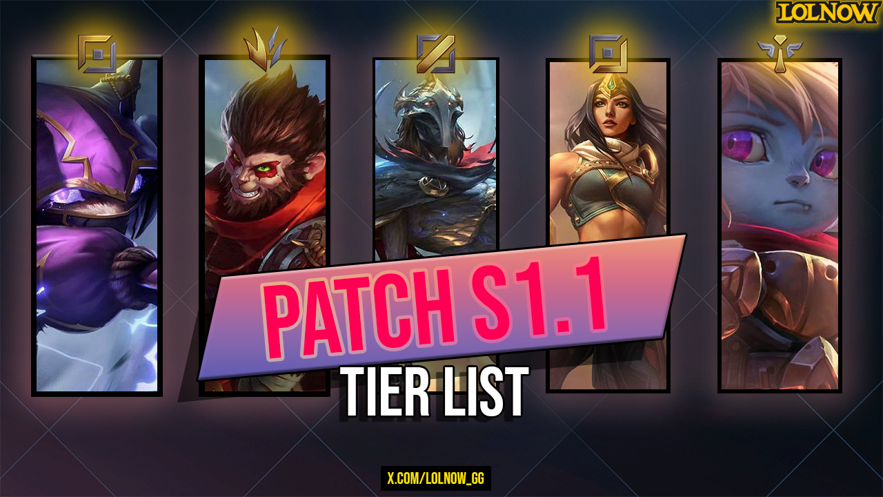 League of Legends S1.1 Tier List: New Season, New Rankings