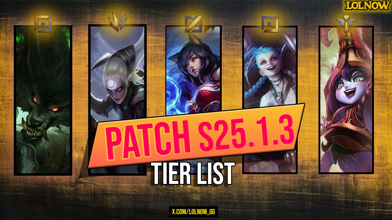 League of Legends Patch S25.1.3 Tier List and Major Meta Shifts | LoLNOW.gg