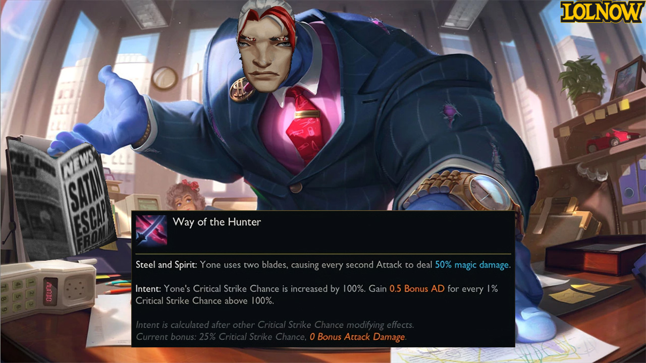 Yone Passive Rework – No Longer Loses Crit Damage | LoLNOW.gg