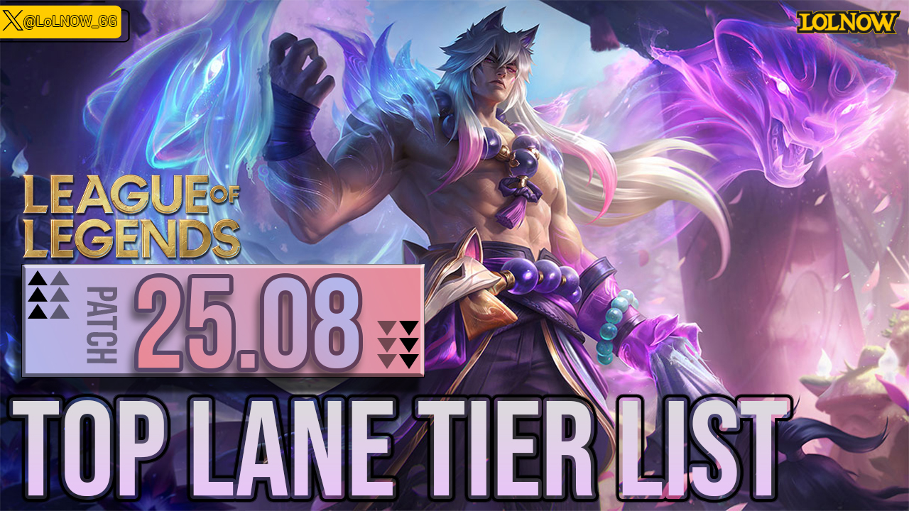 LoL Patch 25.08 Top Lane Tier List – Best Toplaners and New Meta Picks | LoLNOW.gg