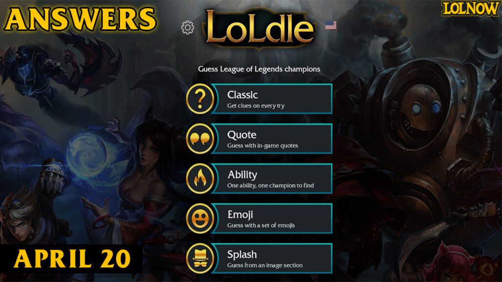 loldle answers today april 20 2025