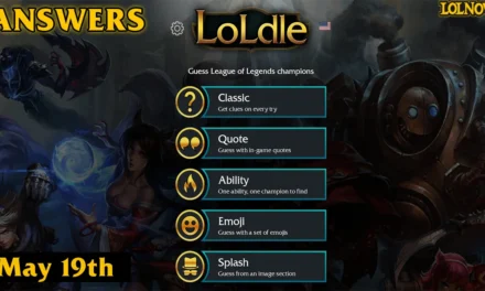 LoLdle Answers for Today (May 19, 2025) | LoLNOW.gg