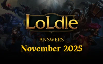 LoLdle Answers November 2025 – Your LoLdle Answers Today